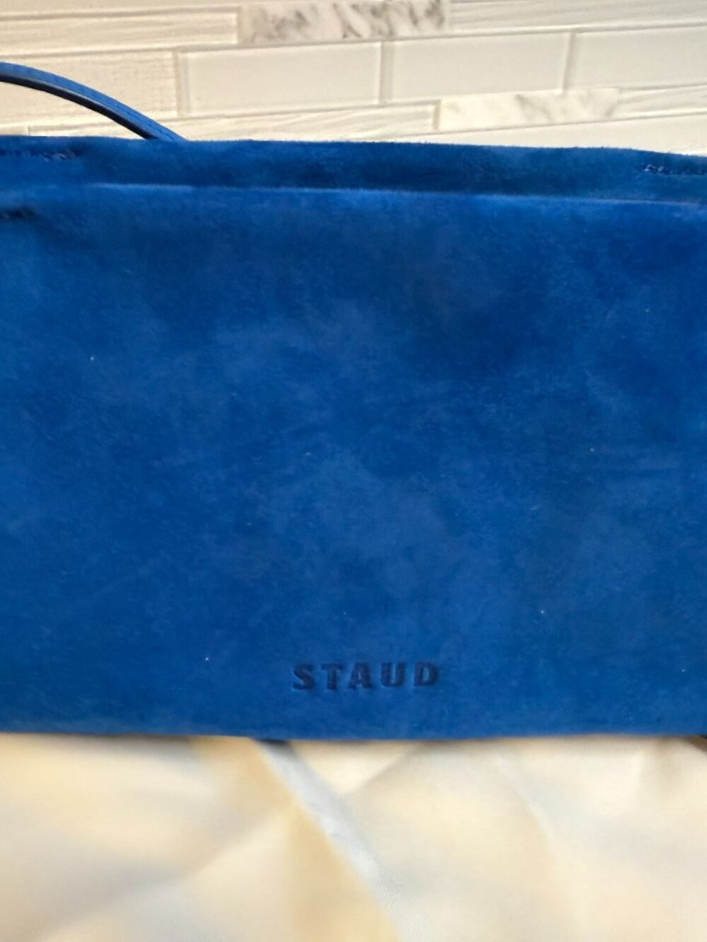 STAUD VIVI CROSSBODY BAG | DIRECTOR BLUE SUEDE, NWT